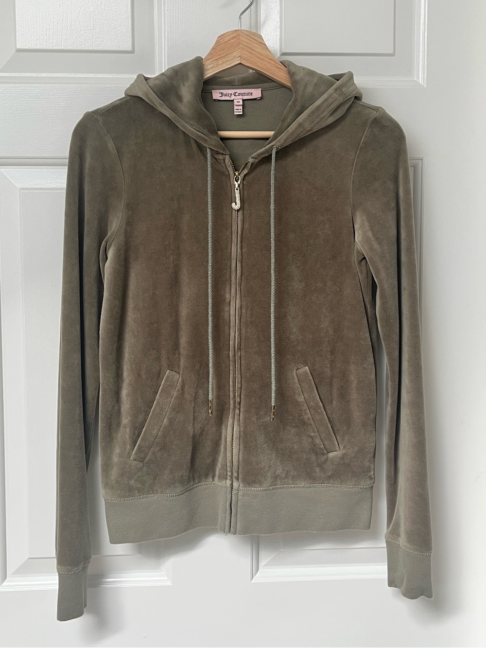 Juicy Couture Velour Track Hoodie Jacket - Size M